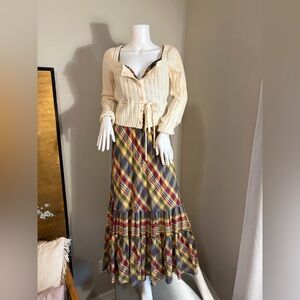 Vintage Gap, Doen style Tiered Maxi Dress, 97% cotton, old money, versatile